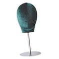 thumbnail image 4 of Toysmith Manikin Head Hat Display Head Display Hair Hats and Hairpieces Metal Base Multipurpose for Headphones Glasses Jewelry Scarves Dark green velvet, 4 of 9