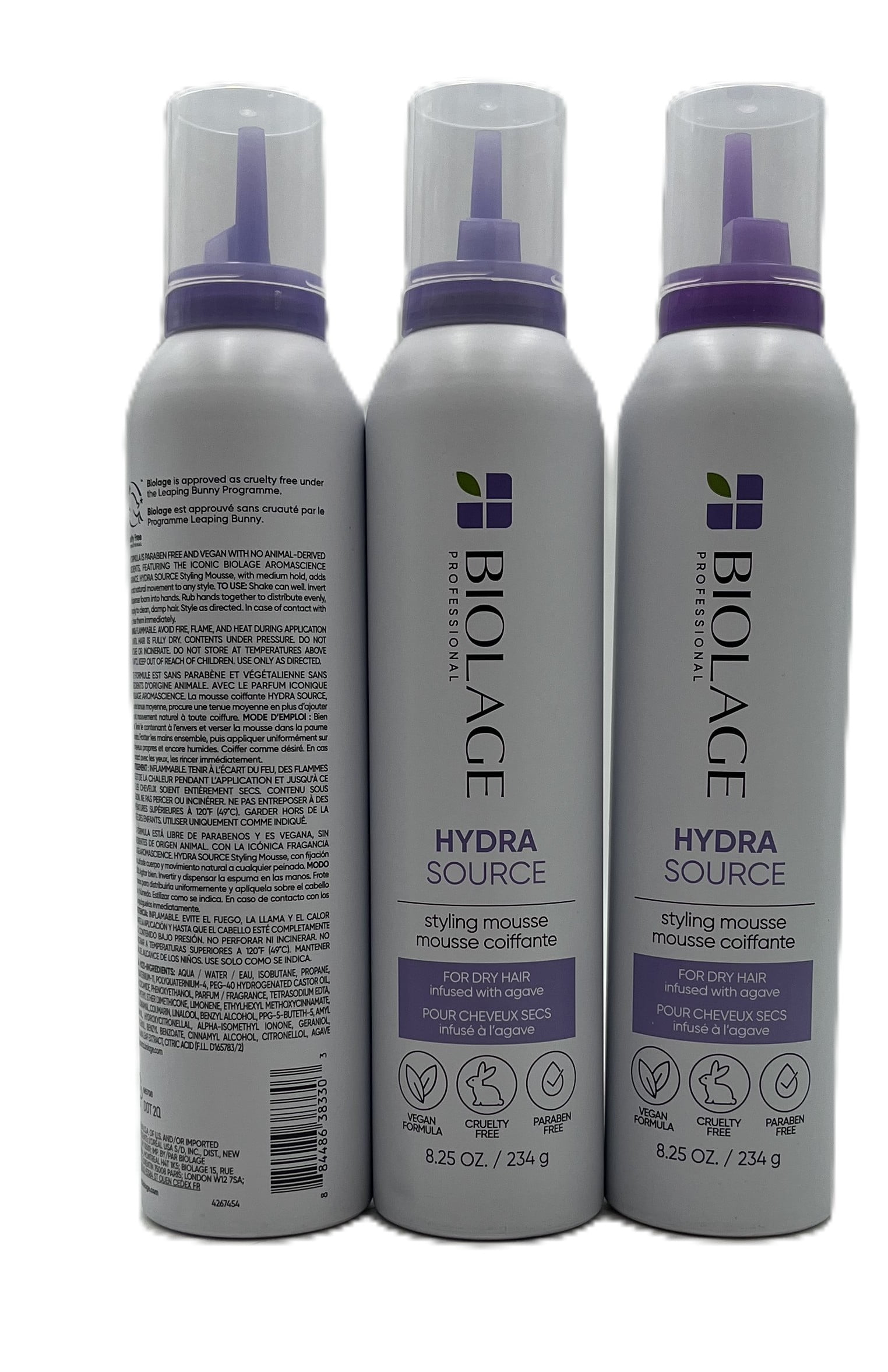 Biolage Hydra Source Styling Mousse 8.25 oz-3 Pack - Walmart.com
