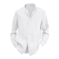 thumbnail image 5 of Huresd Men's Lightweight Casual Button Down Shirts Textured Business Dress Shirts White 2XL, 5 of 5