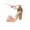 Pink, variant on Women's Summer Casual Peep Toe Sandals Lace-Up Solid Color High Heel Chunky Heel Shoes