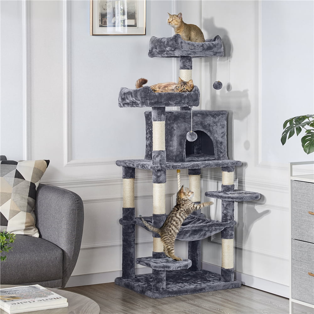Topeakmart 59'' H Multi Level Cat Tree Condo with Plush Perches ...