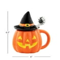 thumbnail image 5 of Mr. Halloween 18 oz Lidded Jack-O-Lantern Ceramic Mug with Spoon, 5 of 7