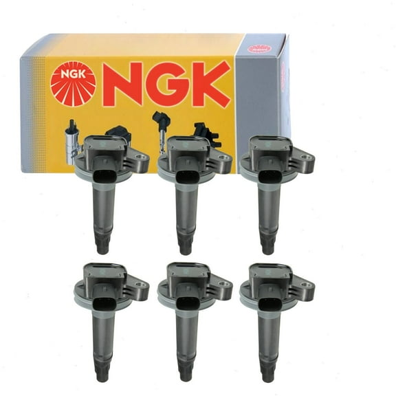 6 pc NGK Ignition Coils compatible with Ford Edge 3.5L 3.7L V6 2007-2018