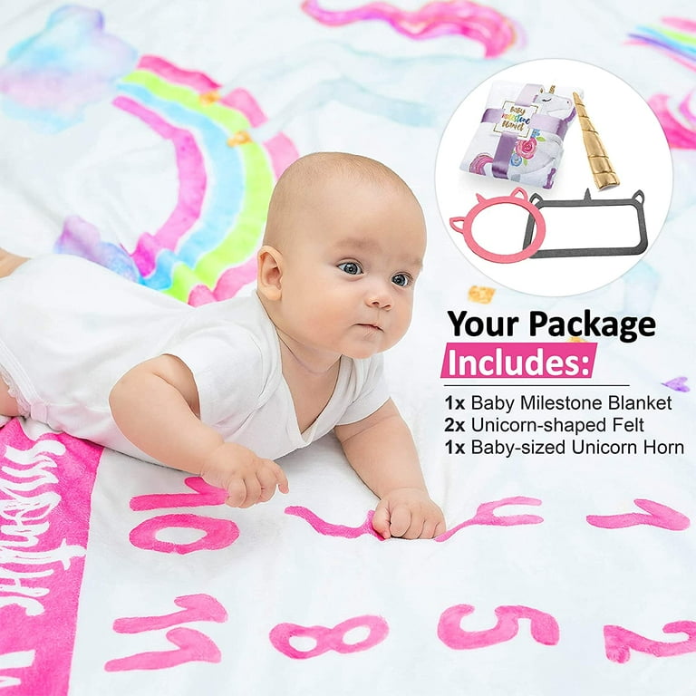 Baby milestone online blanket girl