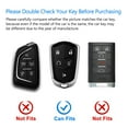 thumbnail image 2 of OFFCURVE for Cadillac Key Fob Cover, Key Fob Case Shell for 2015-2019 Cadillac Escalade CTS XTS ATS STS XT4 XT5 CT6 SRX Premium Soft TPU Smart Key Holder Car Accessories, Purple sliver(1pc), 2 of 6