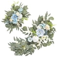thumbnail image 1 of Arco de boda con flores artificiales, guirnalda de flores, telón de fondo de recepción floral para el frente Azul, 1 of 9