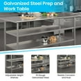 thumbnail image 4 of Flash Furniture Stainless Steel Worktable with 2 Undershleves, 4 of 9