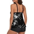 thumbnail image 4 of Two Piece Swimsuits For Women Tummy Control Tankini Top With Boyshorts Plus Size Tankini Swimsuits Sporty Bathing Suit, 4 of 9