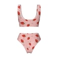 thumbnail image 5 of Daiia Cute Strawberry C Women's Bikini Set Two Piece Swimsuit High Waisted Bikini Adjustable Straps Bikini Perfect for Beach, Pool, and Summer Vacation-, 5 of 9