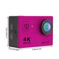 thumbnail image 2 of Cámara de acción con resolución 4K Videocámara HD de gran angular a prueba de agua al aire libre Wifi Control remoto Deportes DV, Rosa roja Monstrate EL5157-05B, 2 of 2