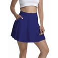thumbnail image 3 of Women'S High Waisted Pleated Mini Skirt A-Line Tennis & School Skirt Navy Blue L, 3 of 9