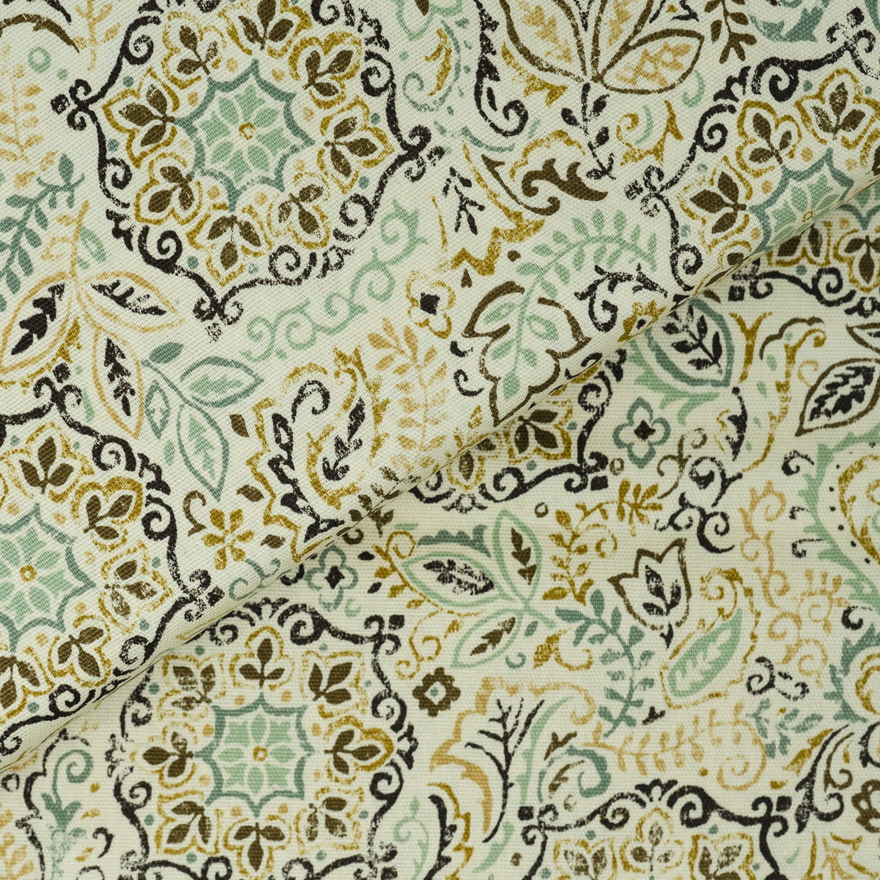 Waverly Inspirations 8 yd By the Bolt 100% Cotton Duck Fabric, Disks Chai, Multicolor, 45" Wide for Quilting & Sewing