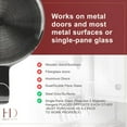 thumbnail image 4 of Haute Decor Attract Magnetic Wreath Hanger (Brushed Nickel) - Set of 2 Magnets - for 2 Metal Doors/Surfaces or 1 Single-Pane Glass Door/Window - Holds up to 10lbs., 4 of 8