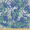 thumbnail image 2 of Ambesonne Abstract Fabric by the Yard Upholstery, Splashes Rhombuses Motif, 1 Yard, Blue Green Pale Peach, 2 of 5