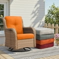 thumbnail image 2 of Unnifurnzi Outdoor Deep Seat Cushions Set of 3-22 x 25 x 4 Inch Outdoor Furniture Cushion with Water Resistant & Removable Cover Outdoor Chair Cushion for Patio Furniture Sofa Couch-Orange, 2 of 7
