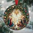 thumbnail image 6 of EWASWON Wooden Nativity Scene Ornament, Jesus Religious Christmas Decor, 3.14in Hanging Gift for Tree, Multicolor Christian Holiday Decoration, 6 of 9