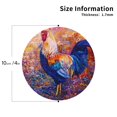 thumbnail image 3 of Balery 6 Pcs Rooster Oil Paintingleather Coasters Set, Drink Table Cup Coasters For Living Room Kitchen Coffee Decor, 3 of 9