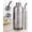 Smoky Gray, variant on NiHome Glass Water Bottle 25oz/750ml with Two Caps, Stainless-Steel Straw, Brush and Silicone Cover, High Borosilicate Glass for Hot & Cold Beverages, Leak-Proof for Travel, Gym, Office (Smoky Gray)