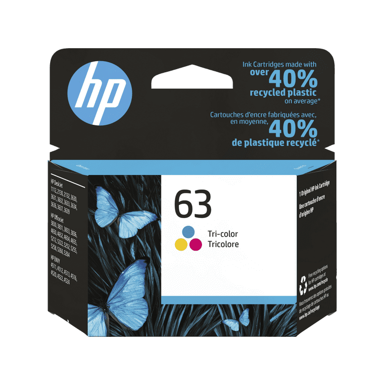 HP 63, (F6U61AN) Tri-Color Original Ink Cartridge HP 63, (F6U61AN) Tri-Color Original Ink Cartridge