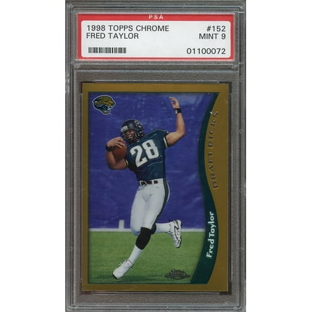 05 Topps Chrome Rookie Card - 1998 topps chrome #152 FRED TAYLOR jacksonville jaguars rookie card PSA 9