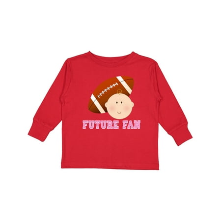

Inktastic Girls Football Future Fan Gift Toddler Toddler Girl Long Sleeve T-Shirt