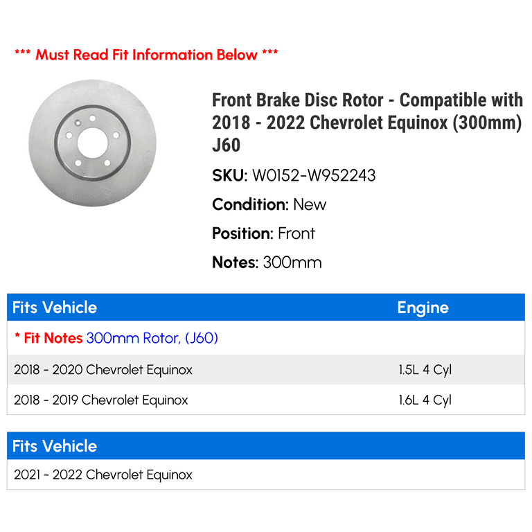 Premium Ceramic Brake Pads For 2020 Chevrolet Equinox