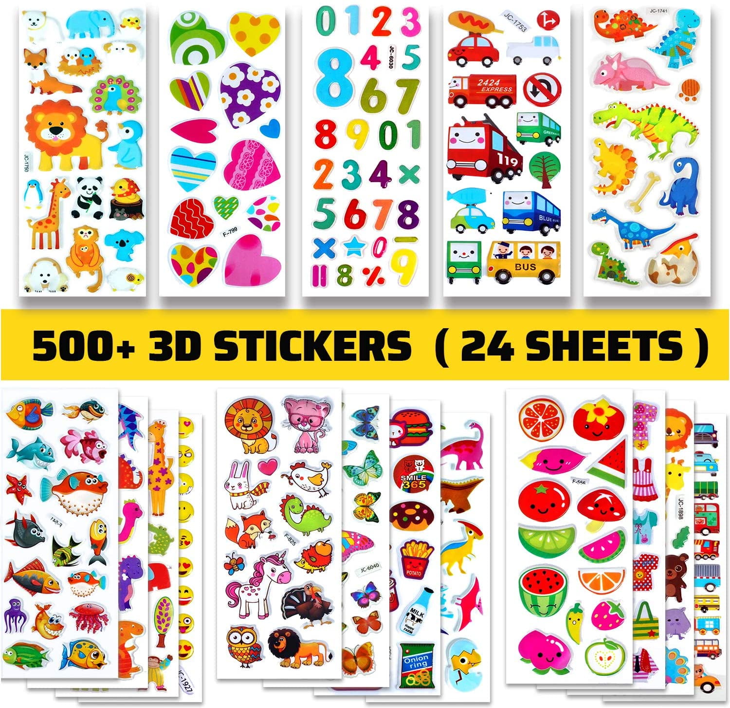 Pets Stickers Sheets Eyes Mouth Stickers Cartoon Animal Sticker Decal Kids WL 