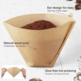 thumbnail image 5 of Barhoo 100Pcs Cone Coffee Filters , Food Grade Odorless Disposable Natural Unbleached Pour Over Paper Coffee Filter Cone Shaped , Compatible with Pour Over Dripper（White White Medium), 5 of 9