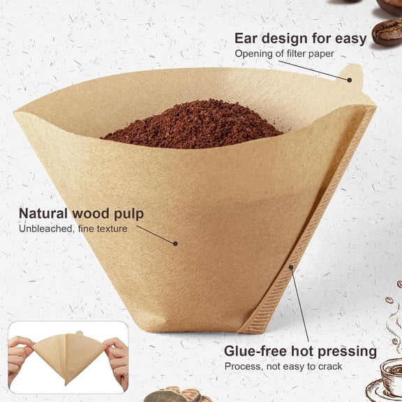 100Pc Clearance Under $3 Coffee Filters Coffee Filter Paper For Coffee Brew Filter Paper (C)