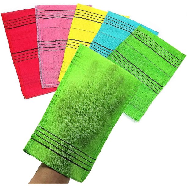 5-pack Peeling Gloves Korean-asian Peeling Towel Italian Towel Double-sided Peeling Gloves For Removing Dead Skin