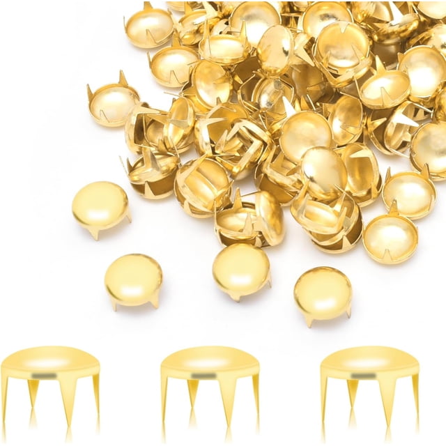 200 Pcs 12mm Rivets Ronds à Clous Spots Punk Rock DIY en Cuir pour Chaussures Vêtements Pièces de Sac Décoration