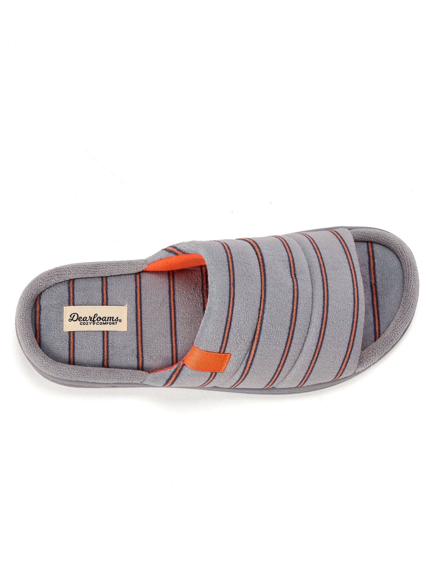 Dearfoams Cozy Comfort Men's Striped Slide Slippers