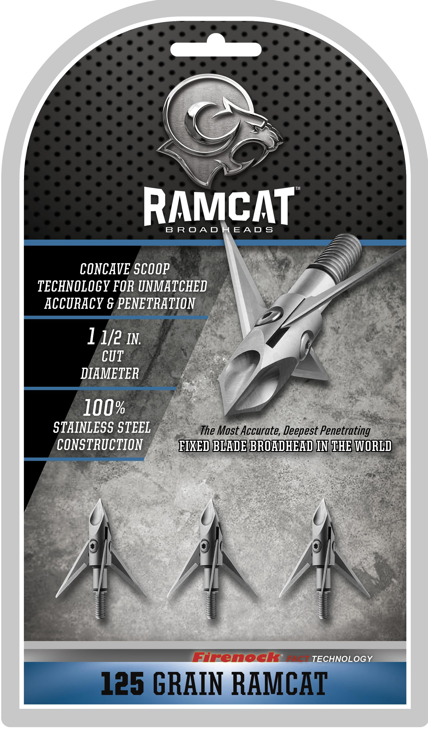 3 Count for sale online Ramcat R1000 100 Grain Hydroshock-X Pivoting Crossbow Broadhead 