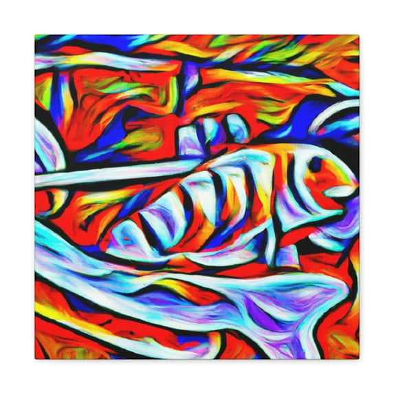Fishing in the 1940s - Canvas