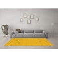 thumbnail image 3 of Ahgly Company Indoor Rectangle Solid Yellow Modern Area Rugs, 5' x 8', 3 of 4