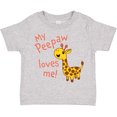 thumbnail image 3 of Inktastic My Peepaw Loves me- cute giraffe Boys or Girls Toddler T-Shirt, 3 of 5