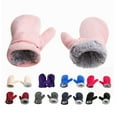thumbnail image 6 of Steger Toddler Infant Winter Mittens Easy-on Baby Boy Girls Faux Polar Fleece Warm Gloves Outdoor, 6 of 8