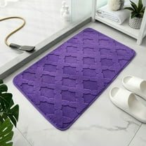 sruoe Bath Rugs, Bath Mats for Bathroom Floor, Bathroom Rugs, Non Slip WaterAbsorbent Stain Resistant Bath Mats, Polyester Mat, Bathroom Door Mat Household Use, Purple