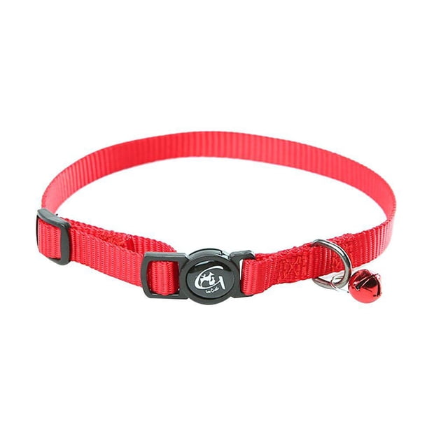 Nylon Adjustable Cat Collar with Bell Reflective Cat Collar collar Pet Pet Puppy Neck Belt Rope Fabric Cord