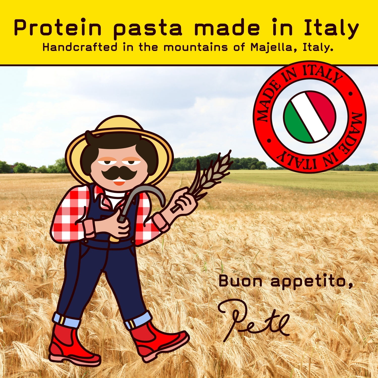 Pete's Pasta Spaghetti - No Carb, 20g High Protein - Authentic Italian Keto Wheat Pasta - 1 Pack, 8oz.