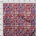thumbnail image 3 of oneOone Cotton Poplin Maroon Fabric Medical Doodle Sewing Craft Projects Fabric Prints By Yard 56 Inch Wide, 3 of 4