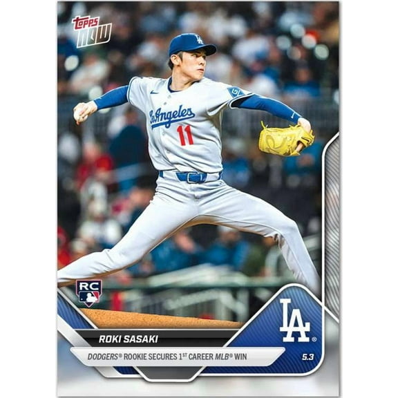 2025 NOW Baseball Roki Sasaki #137 (Rookie, 1st MLB Win)
