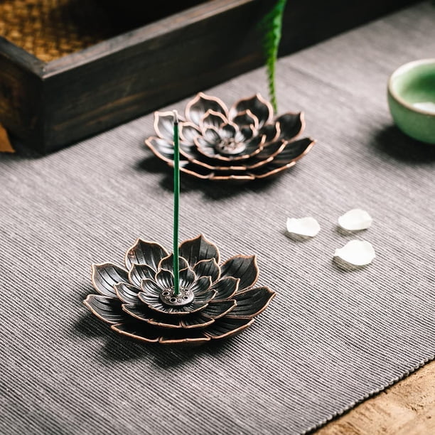 Jinsinto Incense Burner, Incense Holder for Sticks, Brass Lotus
