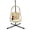 BE zd, variant on Swing Egg Chair with Stand, Hammock Hanging Chair with Cushion, Guardrail & Cup Holder, Anti-Rust Foldable Frame, 350lbs Capacity for Porch Backyard