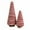 Red, variant on Christmas Decorations, 2PCS Red and White Striped Christmas Tree Ornaments Fabric Cone Tabletop Decorations with Wooden Base for Holiday Fireplace Scene Party Home Decor