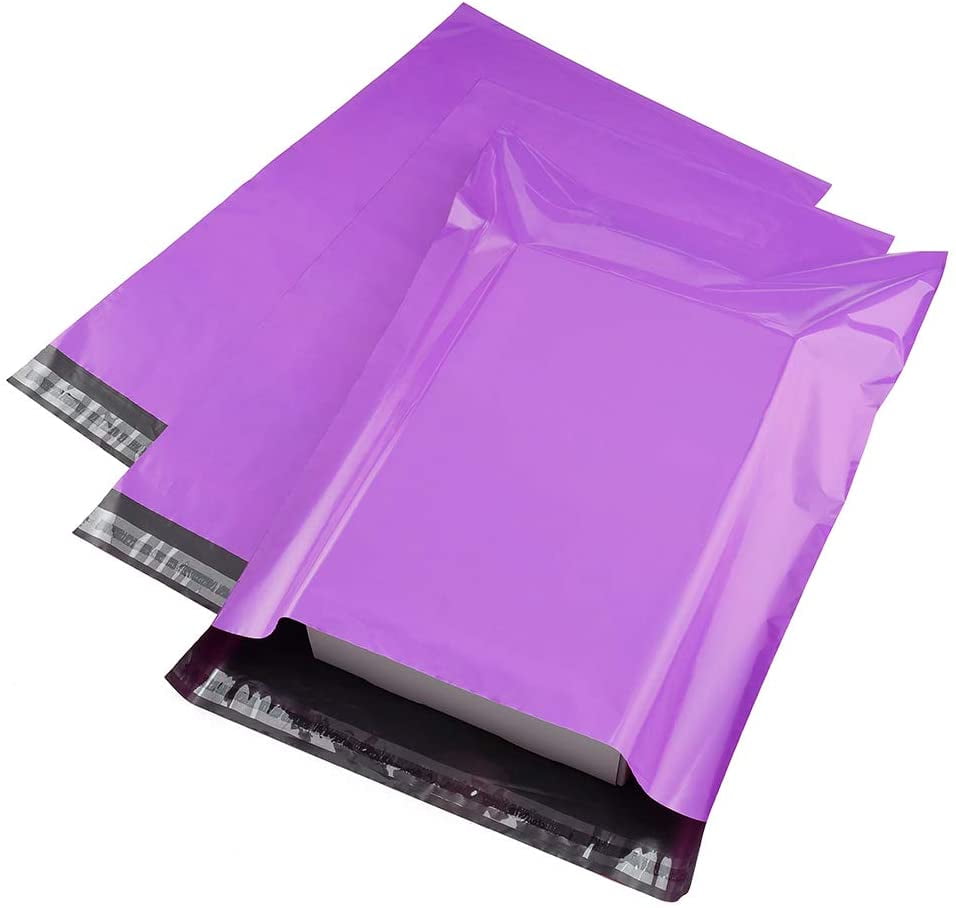 Metronic 100 pack 10x13 Poly Mailers Shipping Bags Light Purple Shipping Mailing Envelopes Bags 2 Mil Thick