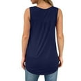thumbnail image 6 of LYXSSBYX Womens Tank Tops Clearance Women's Loose and Slim Sleeveless Button Round Neck Vest in Summer, 6 of 7