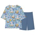 thumbnail image 2 of Easter Print Outfit Sets for Toddler Kids Boys Girls Short Sleeve Shirts Fitted Yoga Shorts Suit for Children, 2 of 8