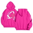 thumbnail image 5 of Xyxonk Game Day Sweatshirt Women Cute Football Graphic Pullover Shirt Football Season Long Sleeve Tops, Hot Pink S, 5 of 6