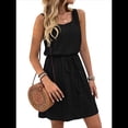 thumbnail image 1 of Vestido Mini con Cordón Texturizado y Calado para Mujer, Color Negro, Talla S, 1 of 10